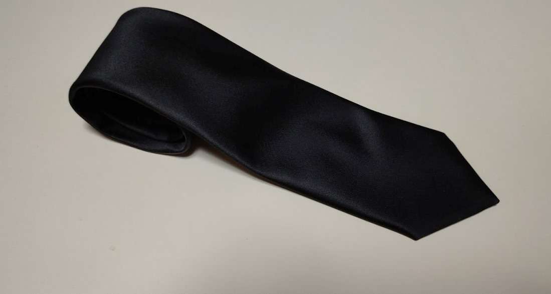 日本製シルクネクタイ黒